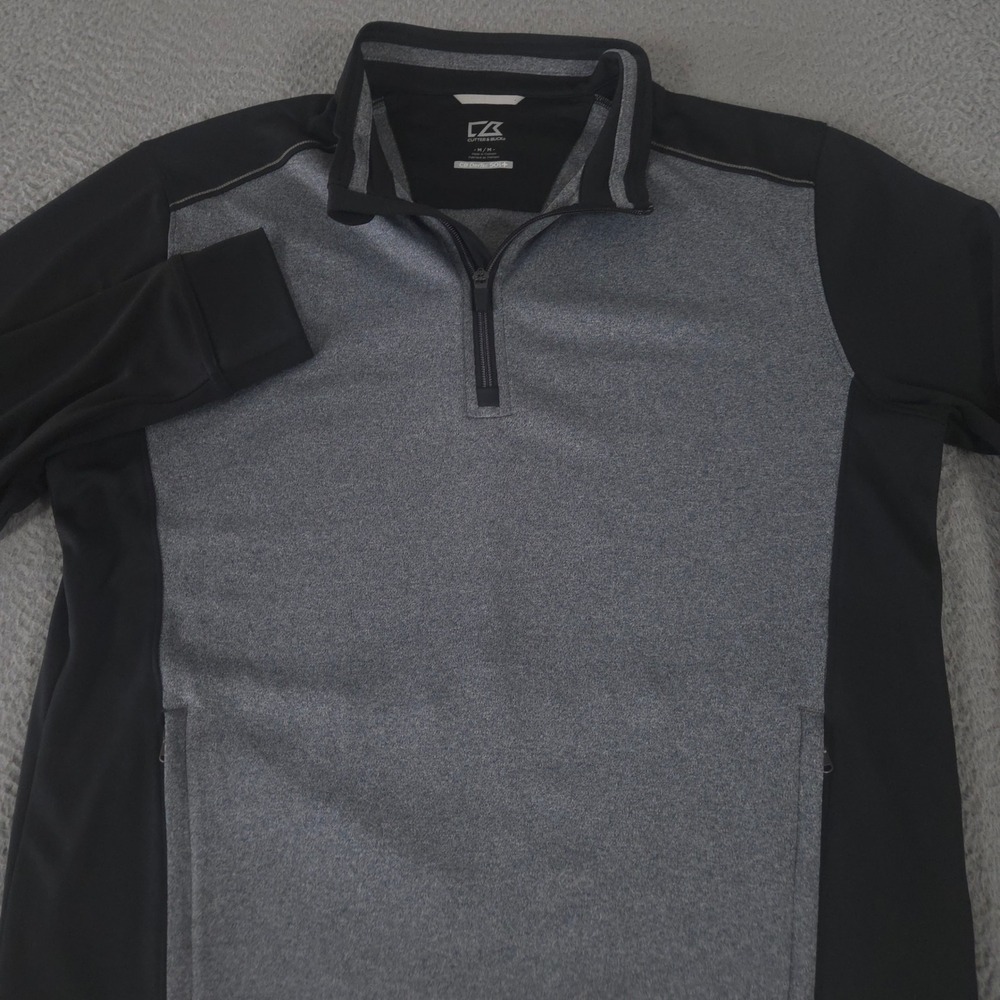 Cutter & Buck Pullover Mens Medium Multi Replay Cb Drytec Half-Zip Performance